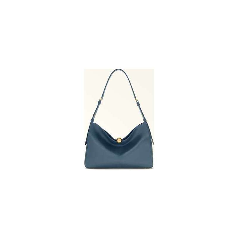 Shoulder Bag L GRIGIO BLU Furla Sfera Soft | Furla IT