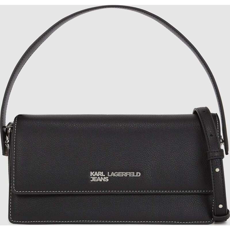 Metal logo top handle bag