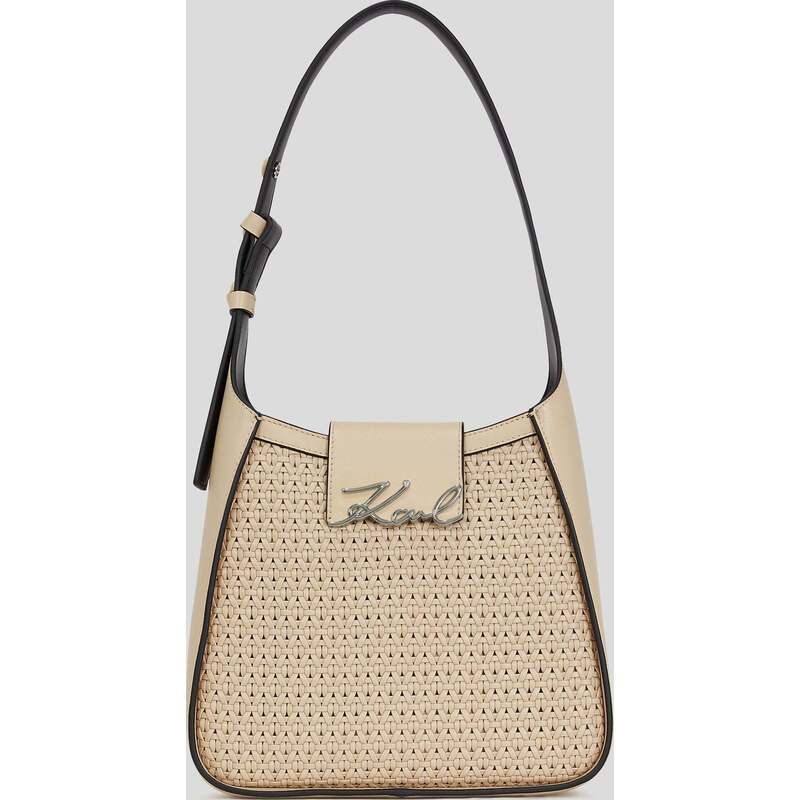 K/SIGNATURE WOVEN HOBO BAG