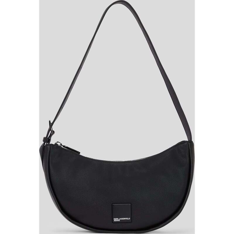 KLJ BOX LOGO SOFT HALF-MOON SHOULDER BAG