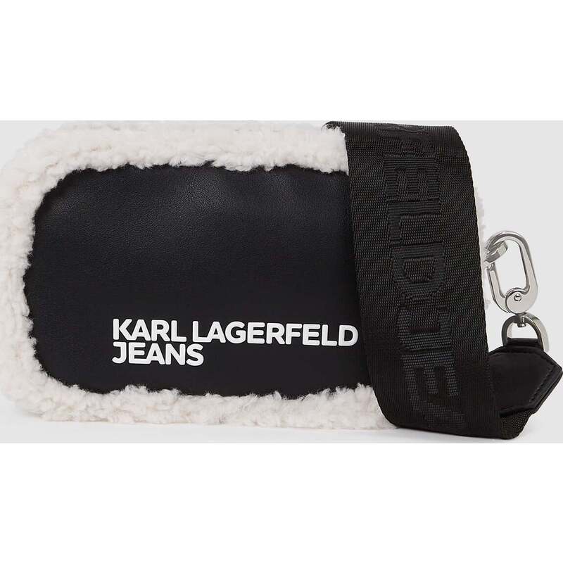 Shearling crossbody camera bag