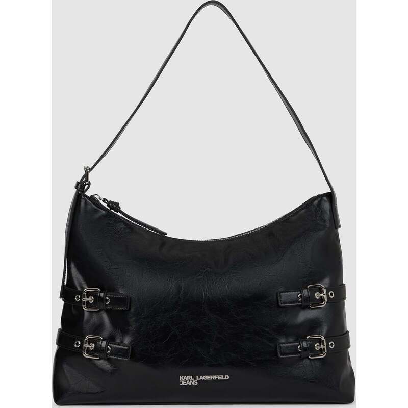 Large buckle shoulder bag