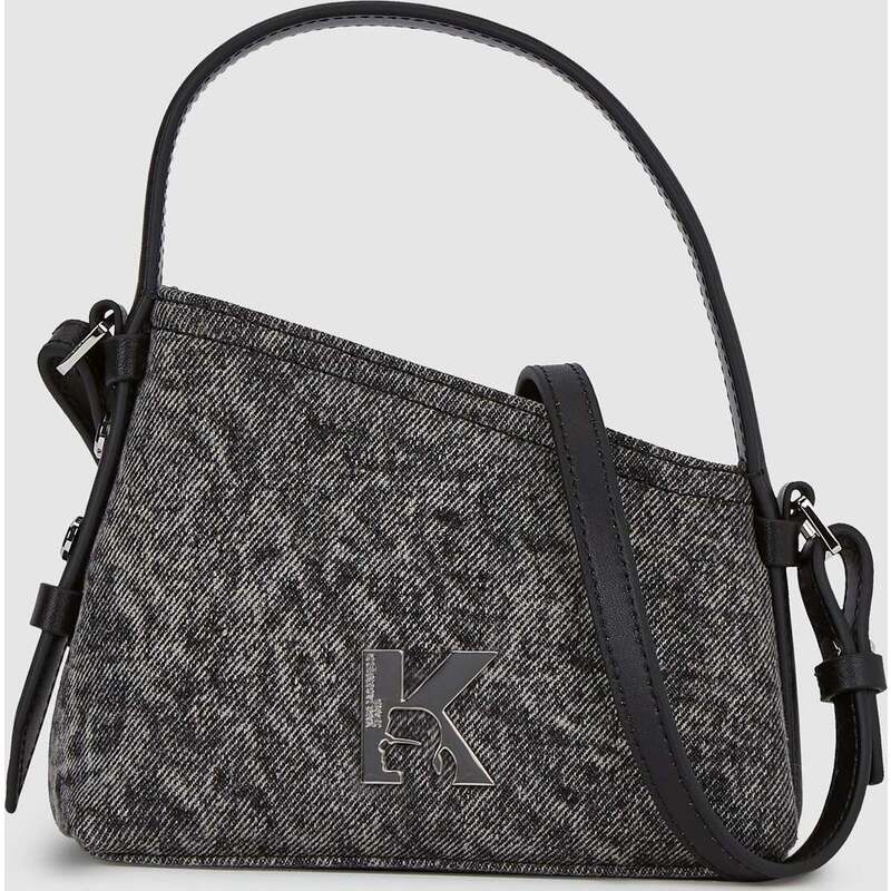 Geo mini denim crossbody bag