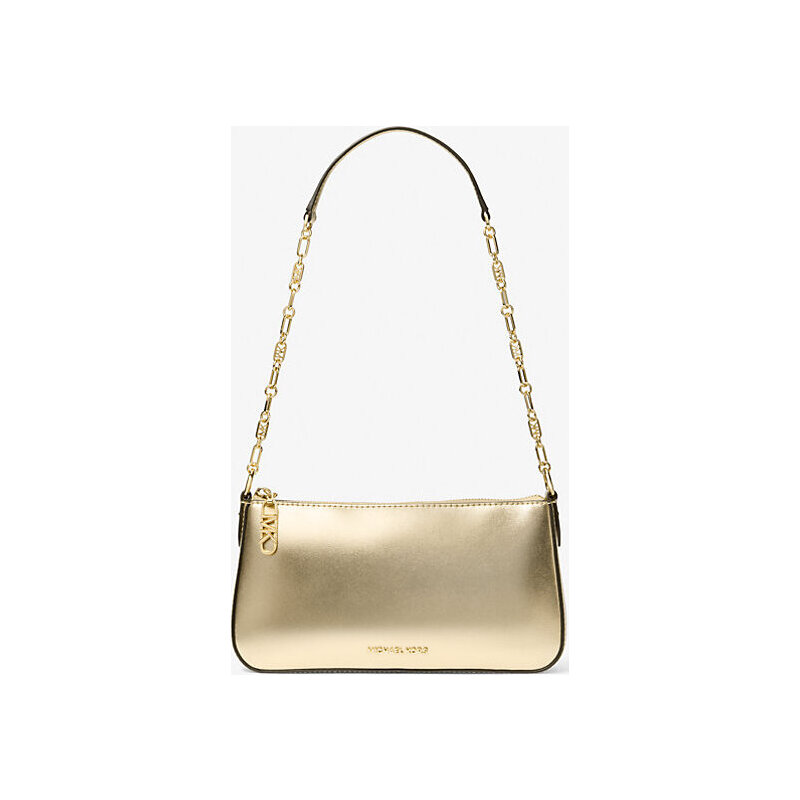Empire Medium Metallic Leather Chain-Link Pochette