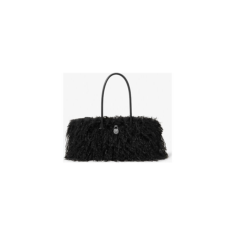 Hamilton Moderne Small Faux Shearling Satchel