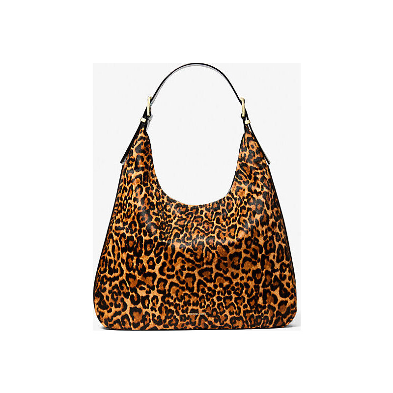 Nolita Large Leopard Print Calf Hair Shoulder Bag