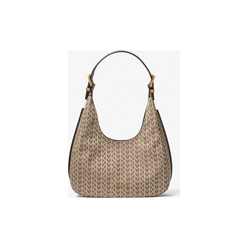 Nolita Small MK2000 Logo Jacquard Hobo Shoulder Bag