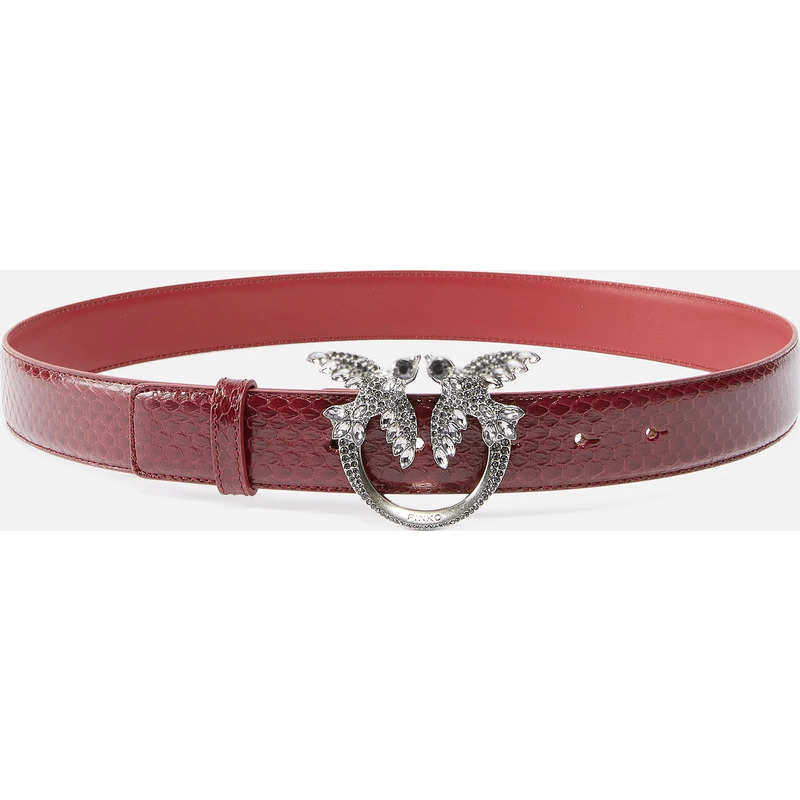 Ceinture 3 cm en cuir de python brillant PINKO Galleria