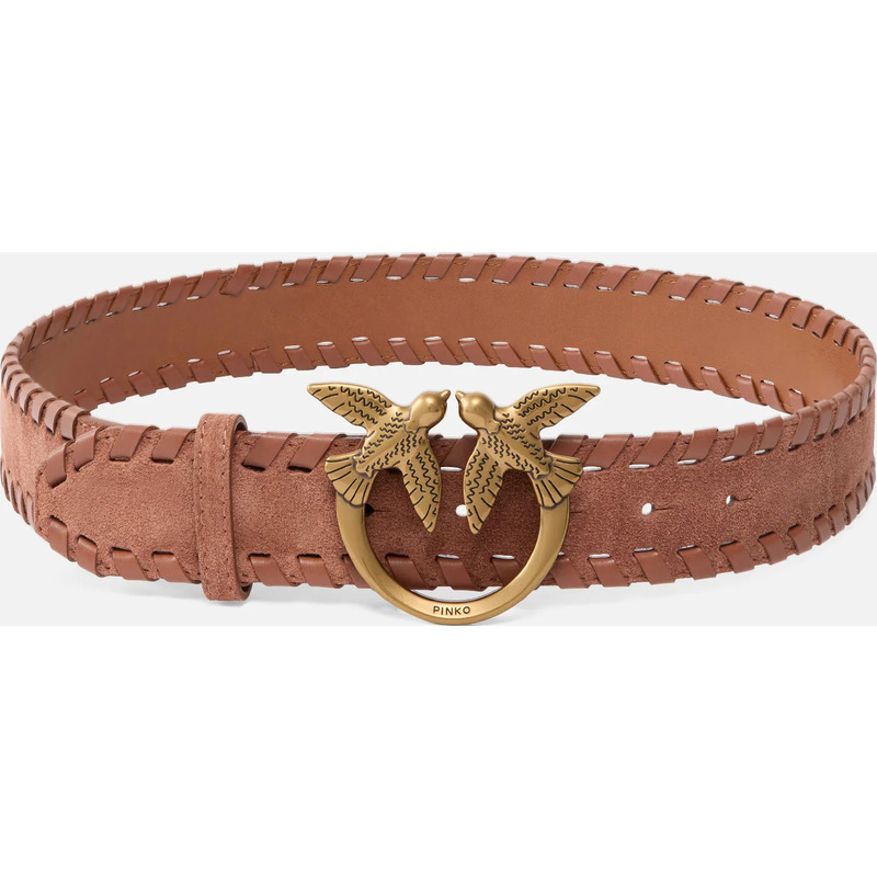 Ceinture en cuir avec boucle Love Birds 4 cm