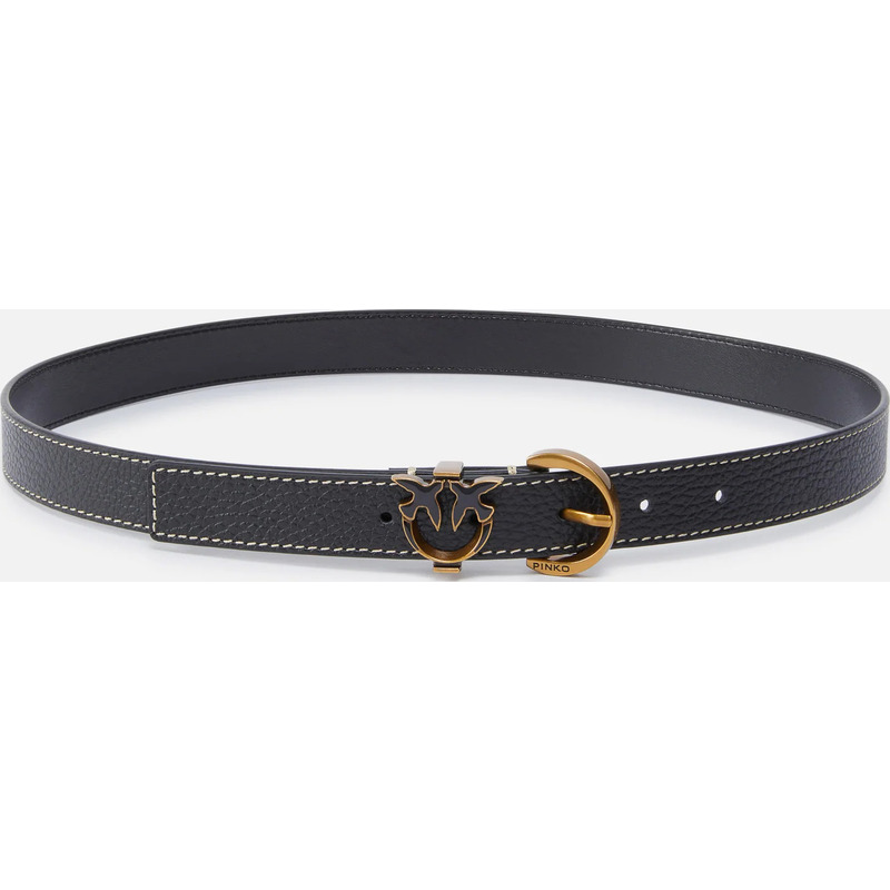 Ceinture en cuir foulonné avec détail Love Birds 2,5 cm