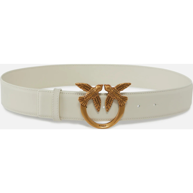 Ceinture large Love Birds en cuir 4cm
