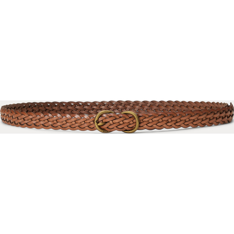 Braided Vachetta Leather Skinny Belt