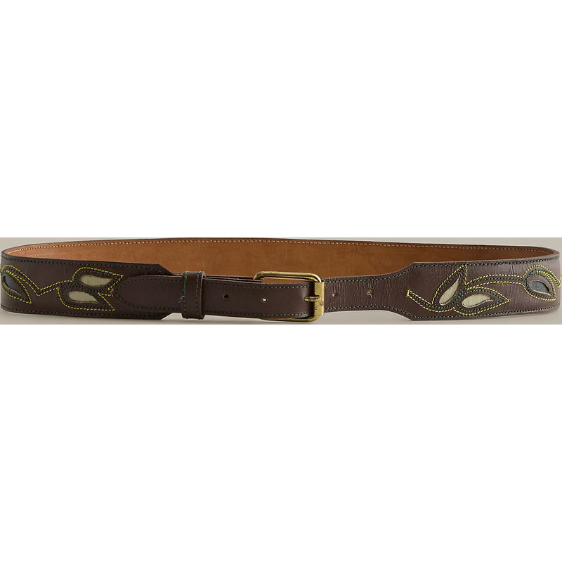 c. 1983 Cutout Leather Belt - Size 30