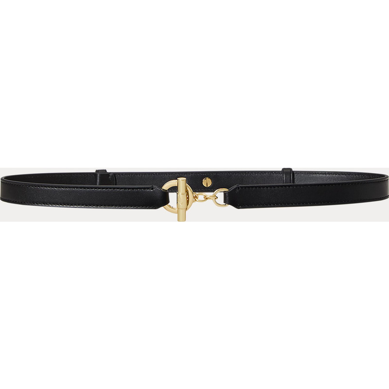 Leather Toggle Skinny Belt