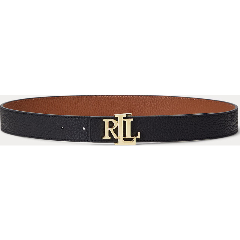 Logo Reversible Pebbled Leather Belt